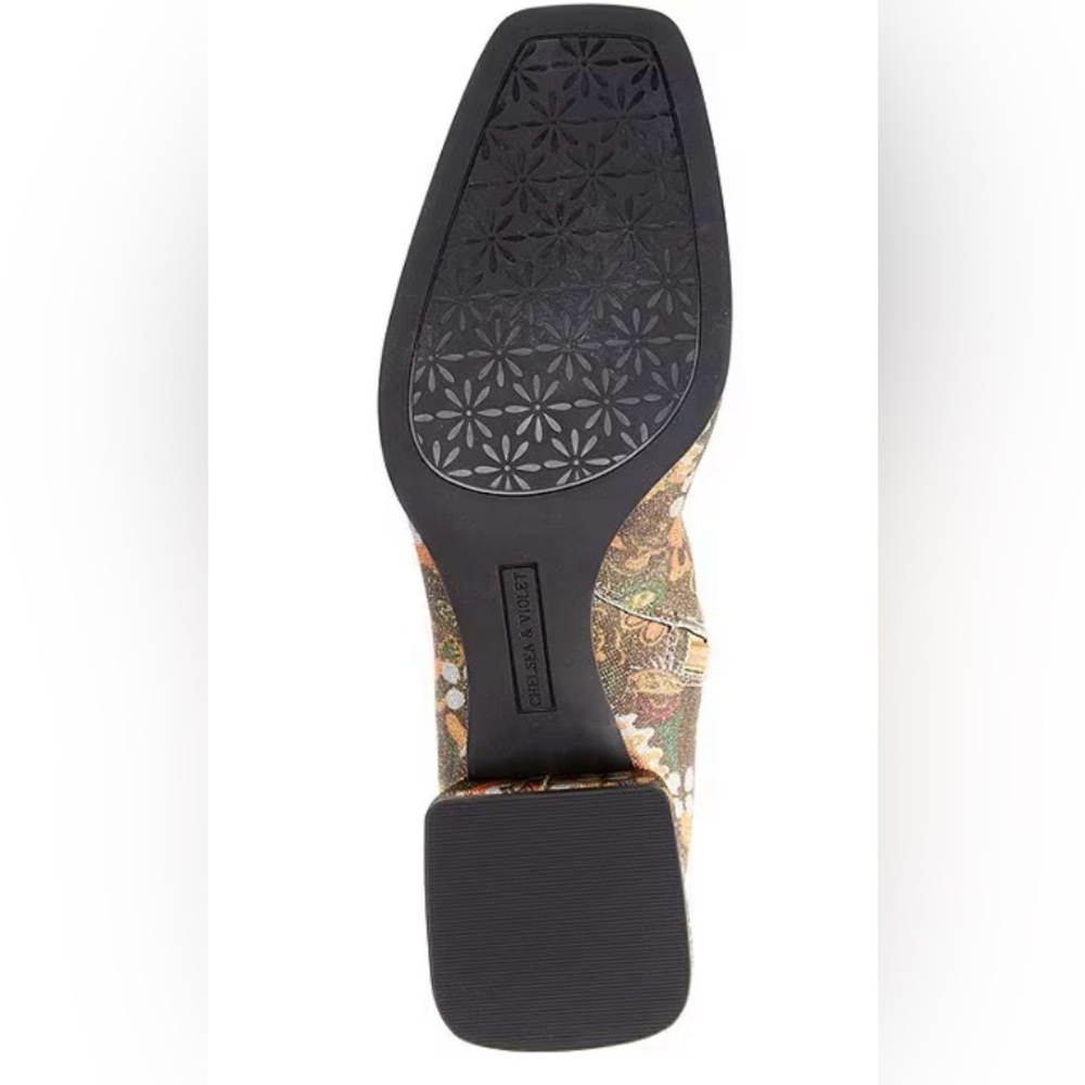 Chelsea & Violet Multicolor Patterned Heeled Boots - Picture 5 of 5